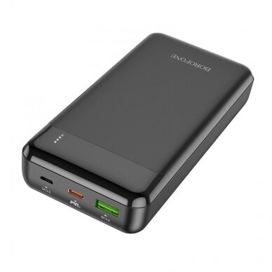 Išorinė baterija Power Bank Borofone BJ19A Type-C PD 20W+Quick Charge 3.0 20000mAh juoda  3