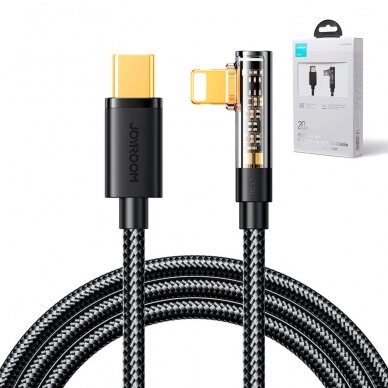 Joyroom Angled Lightning cable - USB C for fast charging and data transfer 20W 1.2 m Juodas (S-CL020A6) 10