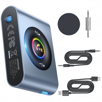 Joyroom car Bluetooth 5.3 transmitter and hands-free kit for AUX 3.5mm mini jack port (JR-CB1) 1