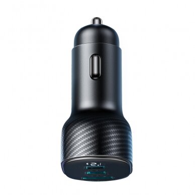 Joyroom JR-CCD04 30W 2x USB-C USB-A car charger with display - black 6