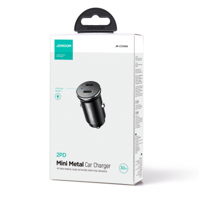 Joyroom JR-CCN06 30W 2x USB-C mini car charger metal - black 4