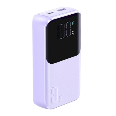 Joyroom JR-PBC06 mini power bankbuilt-in USB-C / Lightning Kabeliss 30W 10000mAh - violetinis 1