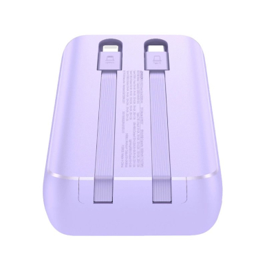 Joyroom JR-PBC06 mini power bankbuilt-in USB-C / Lightning Kabeliss 30W 10000mAh - violetinis 2