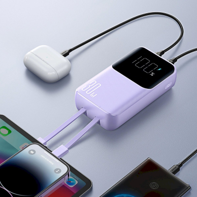 Joyroom JR-PBC07 20000mAh 30W mini power bankUSB-C Lightning Kabeliss - violetinis 7