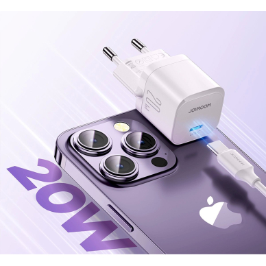 Joyroom JR-TCF02 USB-C PD 20W wall Įkroviklis  + USB-C Kabelis - baltas 2