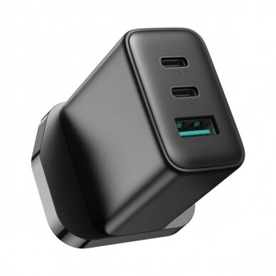 Joyroom JR-TCF10 fast charger 2x USB-C USB-A 32W (UK plug) - black