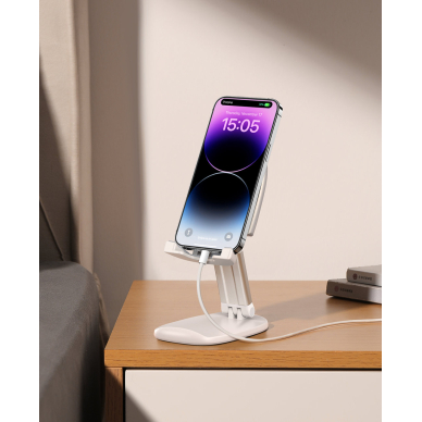 Joyroom JR-ZS371 foldable stand for tablet phone with height adjustment - white 10