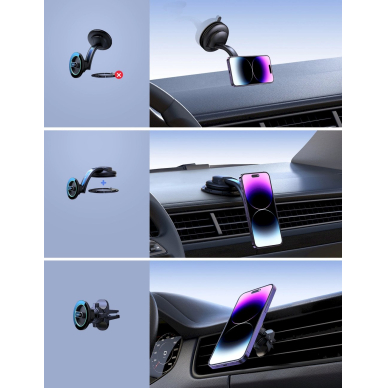 Joyroom magnetic car Telfono laikiklis cockpit, dashboard Juodas (JR-ZS366) 12