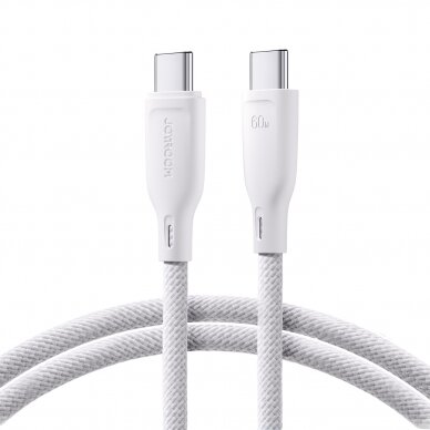 Joyroom Multi-Color Series SA34-CC3 USB-C / USB-C Cable 60W Fast Transfer 1m - White