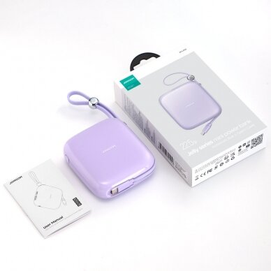 Joyroom powerbank 10000mAh Jelly Series 22.5W with built-in USB C cable Violetinis (JR-L002) 8