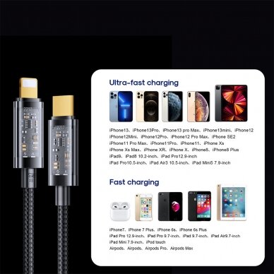 Joyroom S-CL020A12 Type-C to Lightning 20W Data Cable 1.2m- Juodas 7