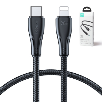 Joyroom USB C - Lightning 20W Surpass Series cable for fast charging and data transfer 1.2 m Juodas (S-CL020A11) 3