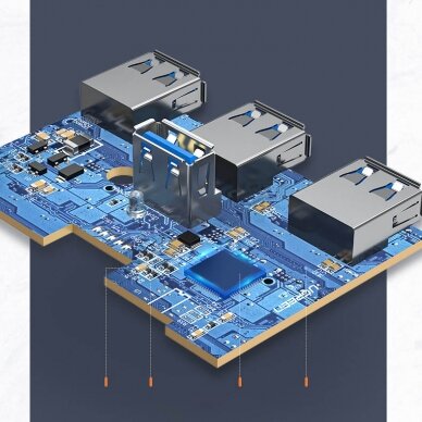 Jungčių Daugintuvas Ugreen CR113 USB 3.0 Hub 1m Baltas 22