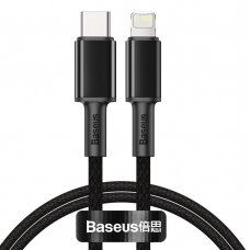 Kabelis Baseus usb Type C - Lightning cable Power Delivery fast charge 20 W 1 m juodas (CATLGD-01)