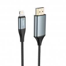 Kabelis Hoco UA15 Lightning to HDMI 2.0m pilkas