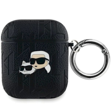 Karl Lagerfeld Monogram Karl  Choupette Head dėklas AirPods 1 / 2 - Juodas