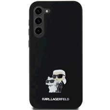 Karl Lagerfeld Silicone Karl Choupette Metal Pin dėklas Samsung Galaxy A55 - Juodas