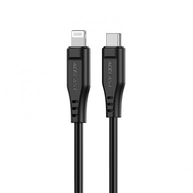 Kabelis Acefast MFI USB Type C - Lightning 1.2m, 30W, 3A Juodas (C3-01)