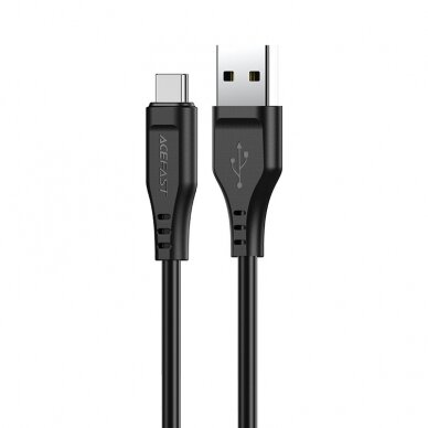 Kabelis Acefast USB - USB Type C 1.2m, 3A Juodas (C3-04)