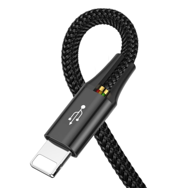 Kabelis Baseus Lightning / 2X Usb Type C / Micro Usb Su Nailono Pynimu 3.5A 1.2M Juodas 2