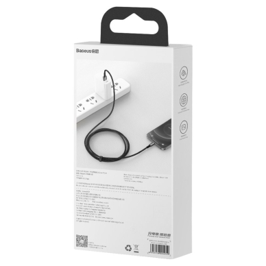 Kabelis Baseus Tungsten USB - Lightning 2,4 A 2 m Juodas (CALWJ-A01) 5