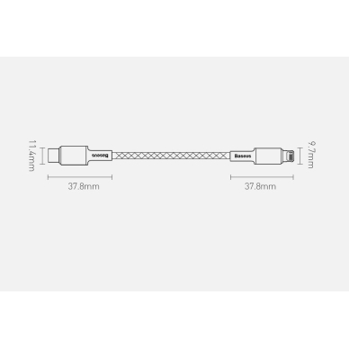 Kabelis Baseus usb Type C - Lightning cable Power Delivery fast charge 20 W 1 m juodas (CATLGD-01) 20