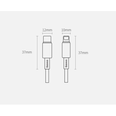 Kabelis Baseus usb Type C - Lightning cable Power Delivery fast charge 20 W 2 m juodas (CATLWJ-A01) UGLX912 16