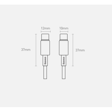 Kabelis Baseus usb Type C - USB Type C cable Power Delivery Quick Charge 100 W 5 A 2 m juodas (CATWJ-A01) 16