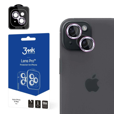 Kameros apsauga 3mk Lens Protection Pro Pink for iPhone 15 Plus