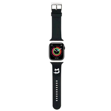 Karl Lagerfeld 3D Rubber Choupette Head apyrankė Apple Watch 42/44/45/49mm - Juodas