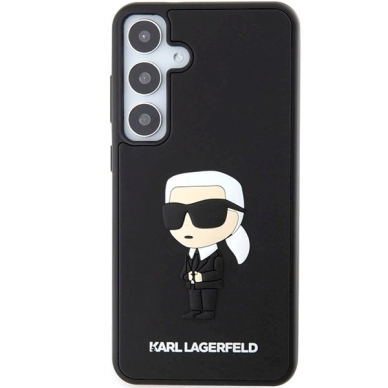 Karl Lagerfeld 3D Rubber Ikonik dėklas Samsung Galaxy S24 - Juodas 2