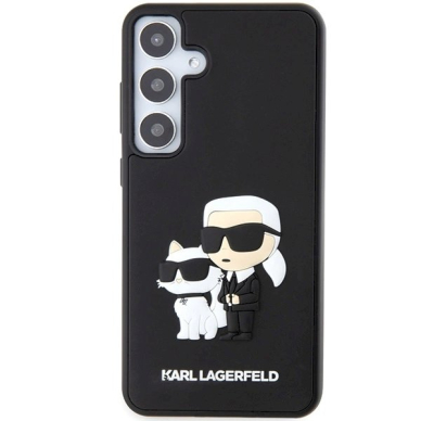 Karl Lagerfeld 3D Rubber Karl Choupette dėklas Samsung Galaxy S24 - Juodas 2