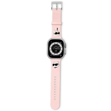 Karl Lagerfeld 3D Rubber Karl Choupette Heads Apyrankė Apple Watch 38/40/41mm - Rožinis