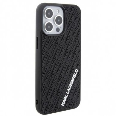 Karl Lagerfeld 3D Rubber Multi Logo case for iPhone 15 Pro Max - black 3