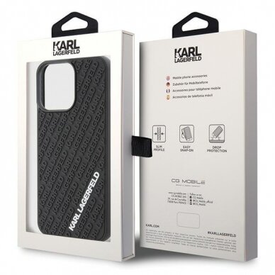 Karl Lagerfeld 3D Rubber Multi Logo case for iPhone 15 Pro Max - black 7