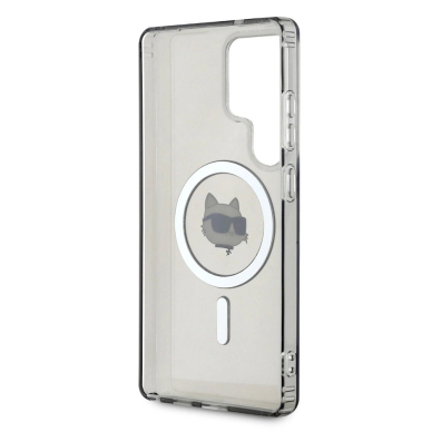 Karl Lagerfeld Button Choupette Head Printed Logo MagSafe Samsung Galaxy S25 Ultra Dėklas Juodas 6