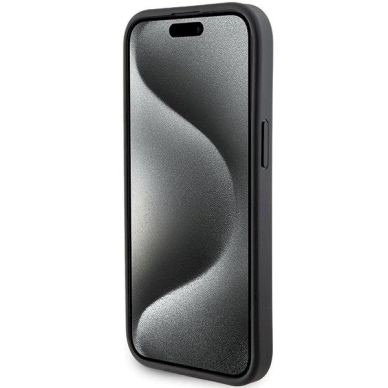 Karl Lagerfeld Gripstand Saffiano Choupette Pins Dėklas skirtas iPhone 15 Plus / 14 Plus - Juodas 4