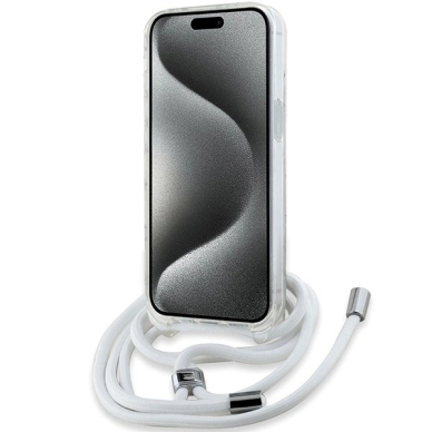 Karl Lagerfeld IML Choupette Head  Cord MagSafe dėklas iPhone 14 / 13 / 15 - Permatomas 3