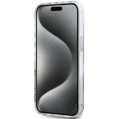 Karl Lagerfeld IML Choupette Head  Monogram dėklas iPhone 15 / 14 / 13 - Permatomas 4