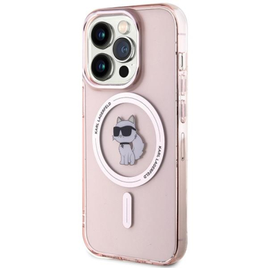 Karl Lagerfeld IML Choupette MagSafe case for iPhone 15 Pro - pink 1