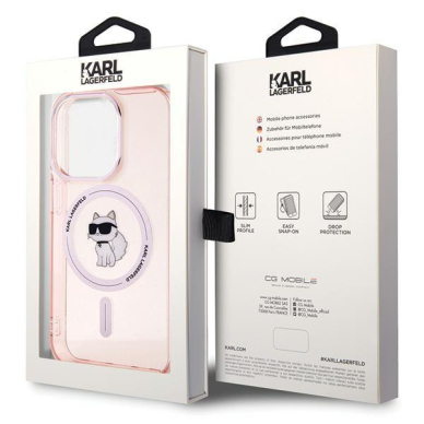 Karl Lagerfeld IML Choupette MagSafe case for iPhone 15 Pro - pink 7