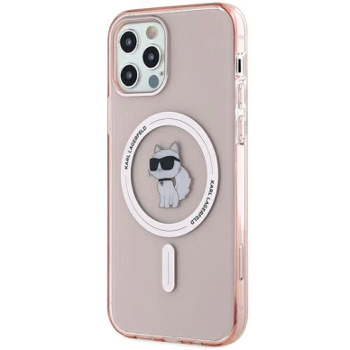 Karl Lagerfeld IML Choupette MagSafe dėklas iPhone 12/12 Pro - Rožinis 1