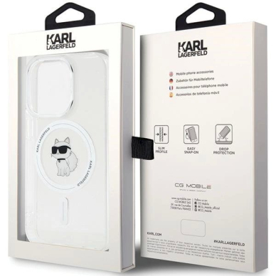 Karl Lagerfeld IML Choupette MagSafe dėklas iPhone 13 Pro / 13 - Permatomas 7