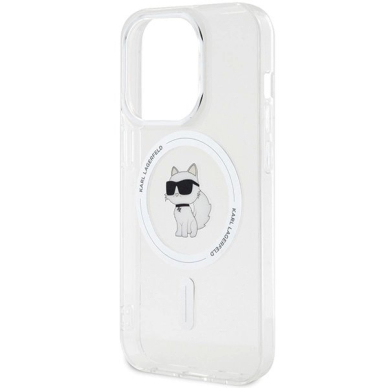 Karl Lagerfeld IML Choupette MagSafe dėklas iPhone 13 Pro Max - Permatomas 5