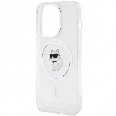 Karl Lagerfeld IML Choupette MagSafe dėklas iPhone 14 Pro Max - Permatomas 5