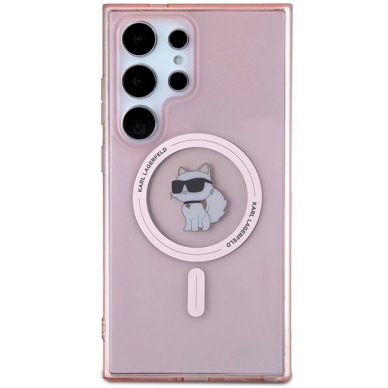 Karl Lagerfeld IML Choupette MagSafe Dėklas Samsung Galaxy S24 Ultra - Rožinis 2