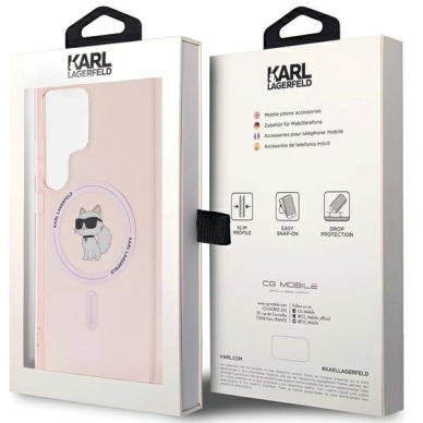 Karl Lagerfeld IML Choupette MagSafe Dėklas Samsung Galaxy S24 Ultra - Rožinis 7