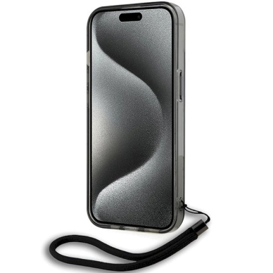 Karl Lagerfeld IML Mono KL Pattern  Cord dėklas iPhone 15 / 14 / 13 - Juodas 3