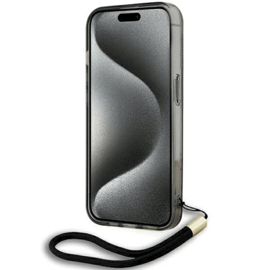 Karl Lagerfeld IML Mono KL Pattern  Cord dėklas iPhone 15 Pro - Juodas 3