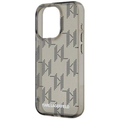 Karl Lagerfeld IML Mono KL Pattern  Cord dėklas iPhone 15 Pro - Juodas 4